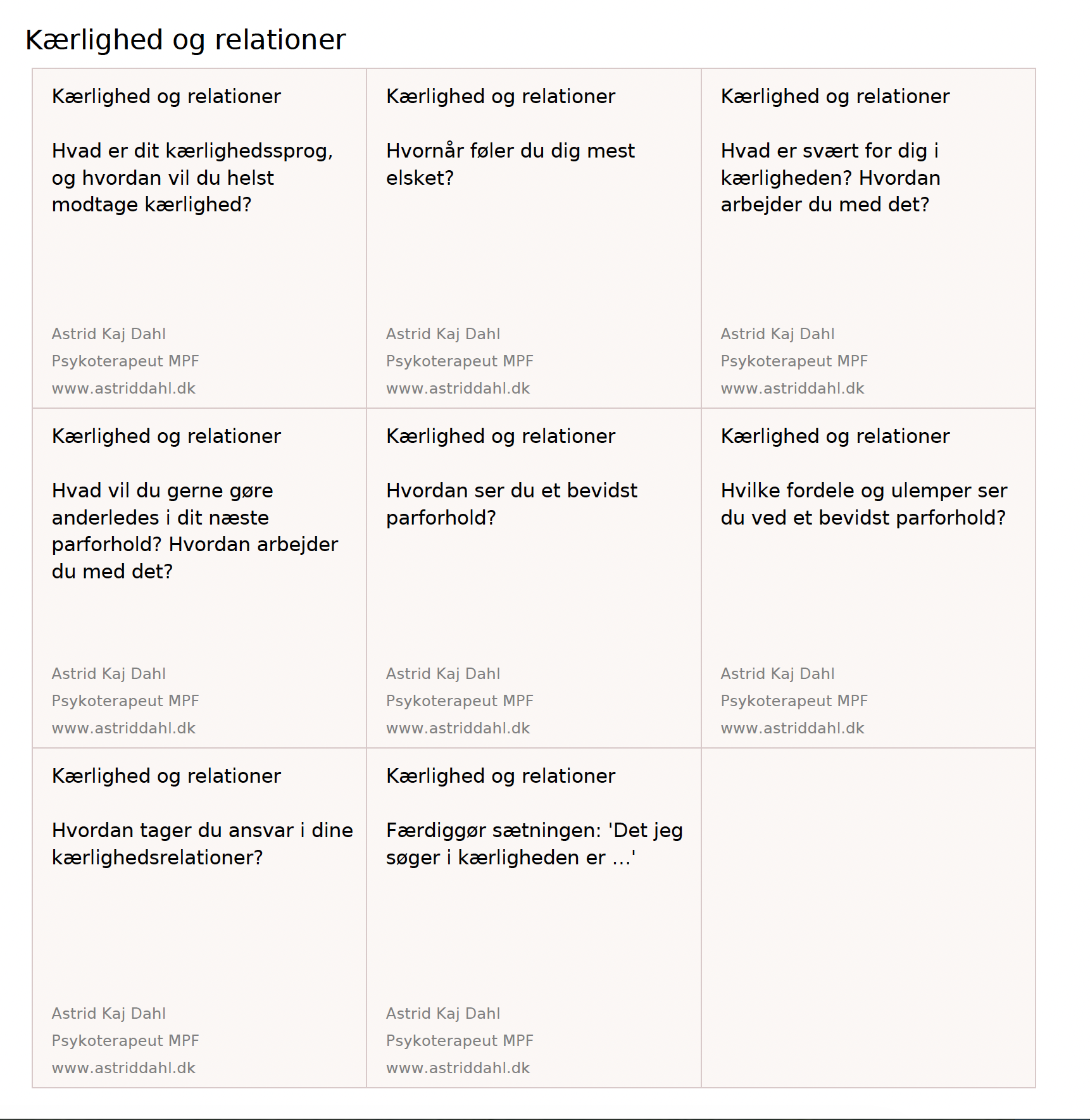 Samtalekort